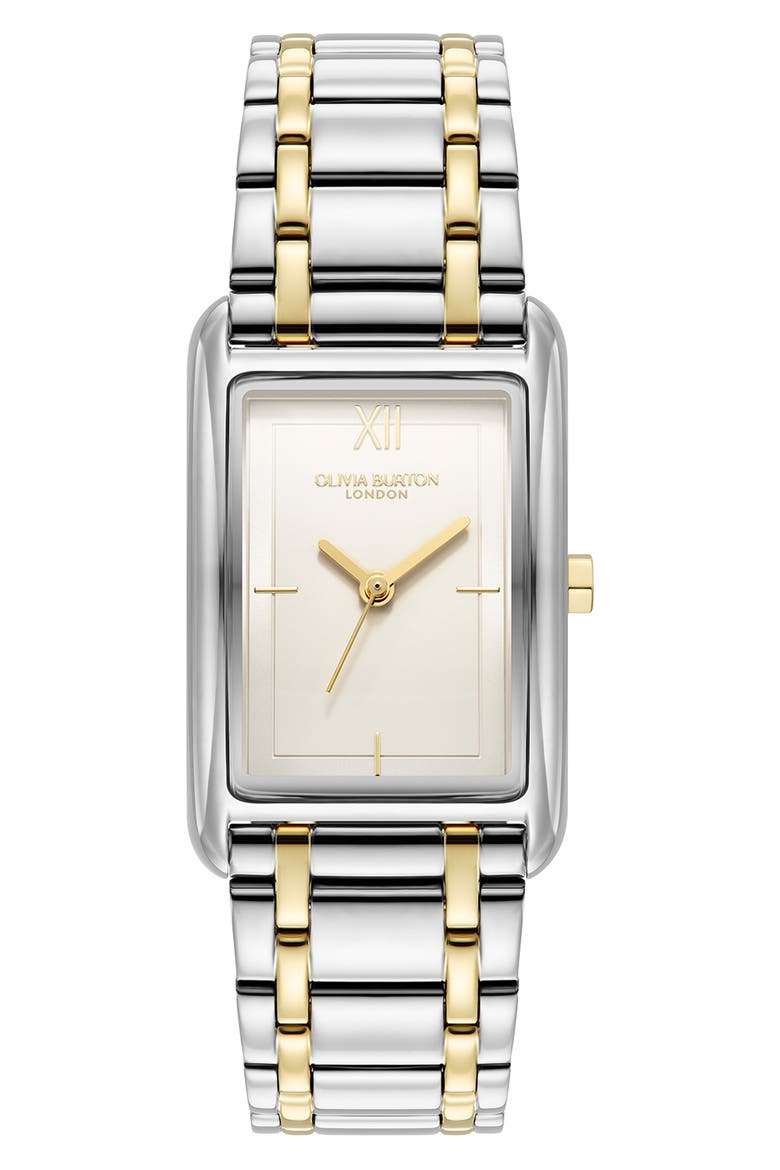 Grove Rectangular Bracelet Watch, 23mm, Main, color, SILVER WHITE