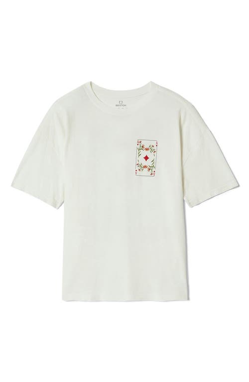 Brixton Botanical Ace Cotton Graphic T-shirt In White