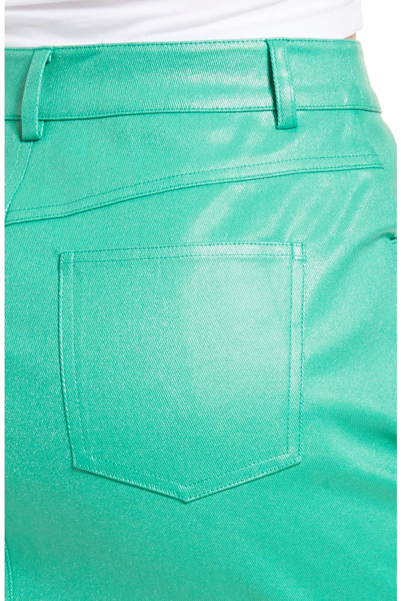 Coated Miniskirt, Alternate, color, GREEN
