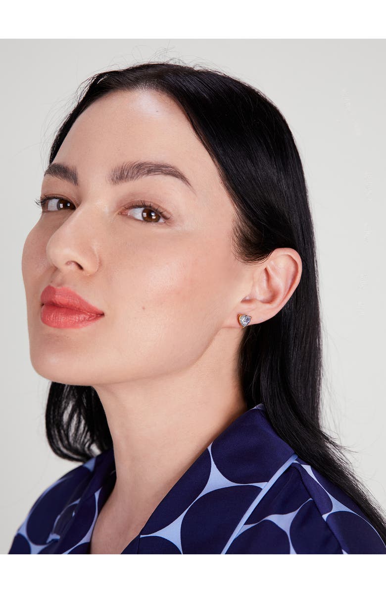 Kate Spade New York glitter heart stud earrings, Alternate, color,