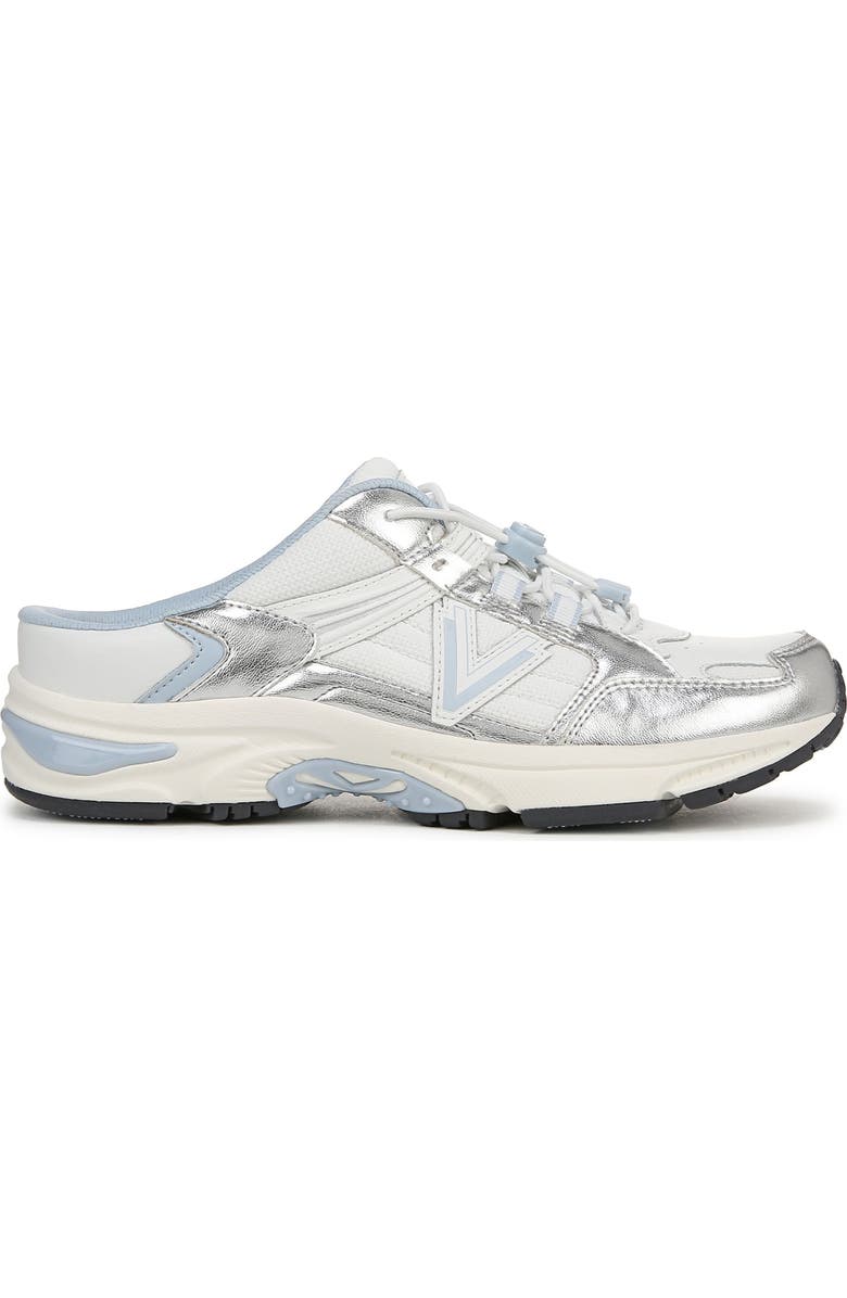 Vionic 23Walk Mule Sneaker, Alternate, color, White/ Silver