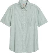 Faherty Playa Short Sleeve Stretch Organic Cotton Button-Down Shirt