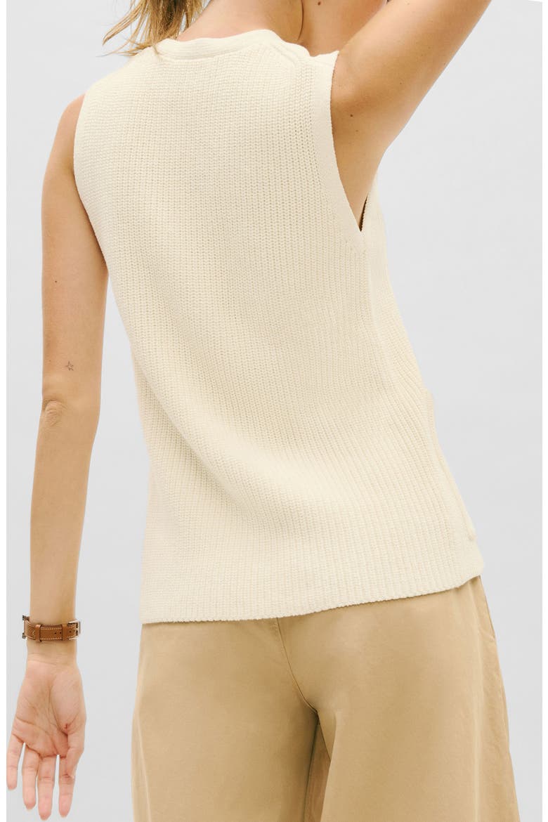Faye Organic Cotton Sweater Vest, Alternate, color, GOSSAMER