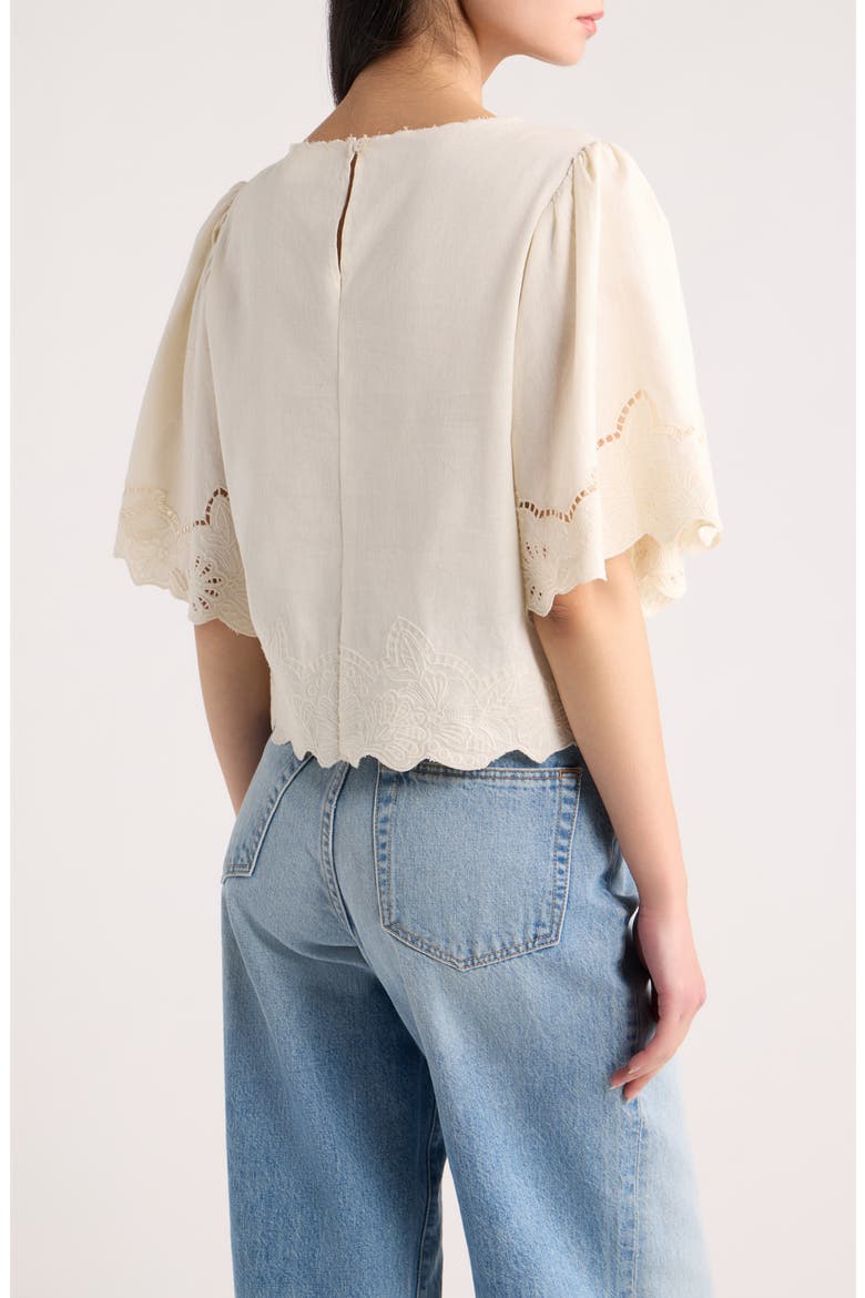 Cairo Embroidered Top, Alternate, color, CREAM