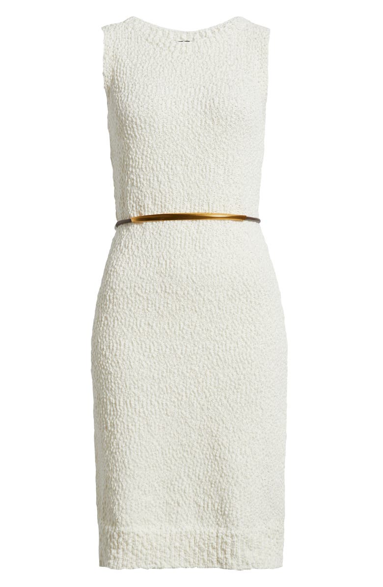 DONNA KARAN WEEKEND Bouclé Knit Sheath Dress, Main, color, Cream