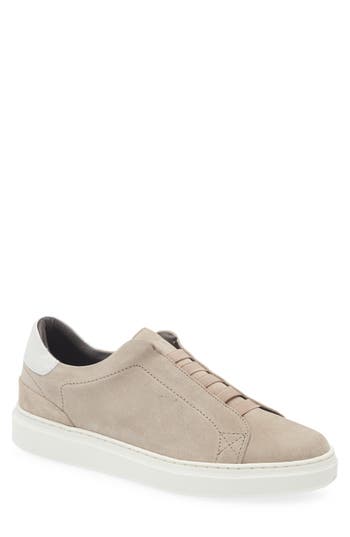 Bruno Magli Salvador Slip-on Sneaker In Taupe Suede