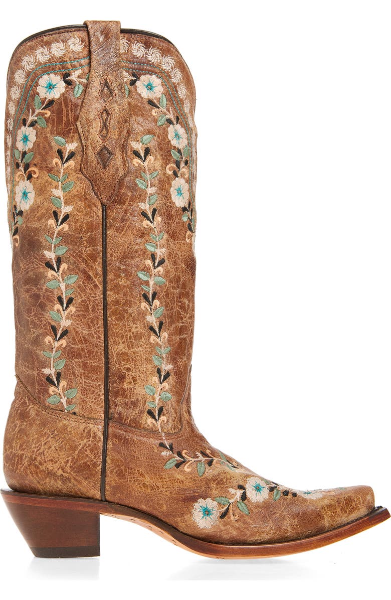 CORRAL Floral Embroidered Western Boot, Alternate, color,
