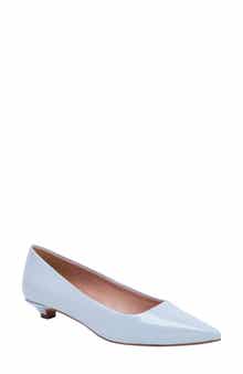 Linea Paolo Banks Patent Kitten Heel Pointed Toe Pump