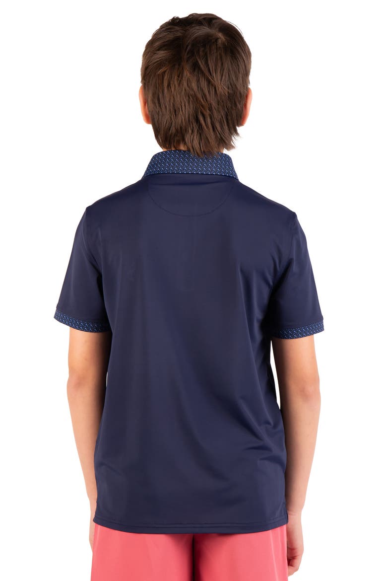 Kids' Micro Perforated Polo, Alternate, color, NAVY