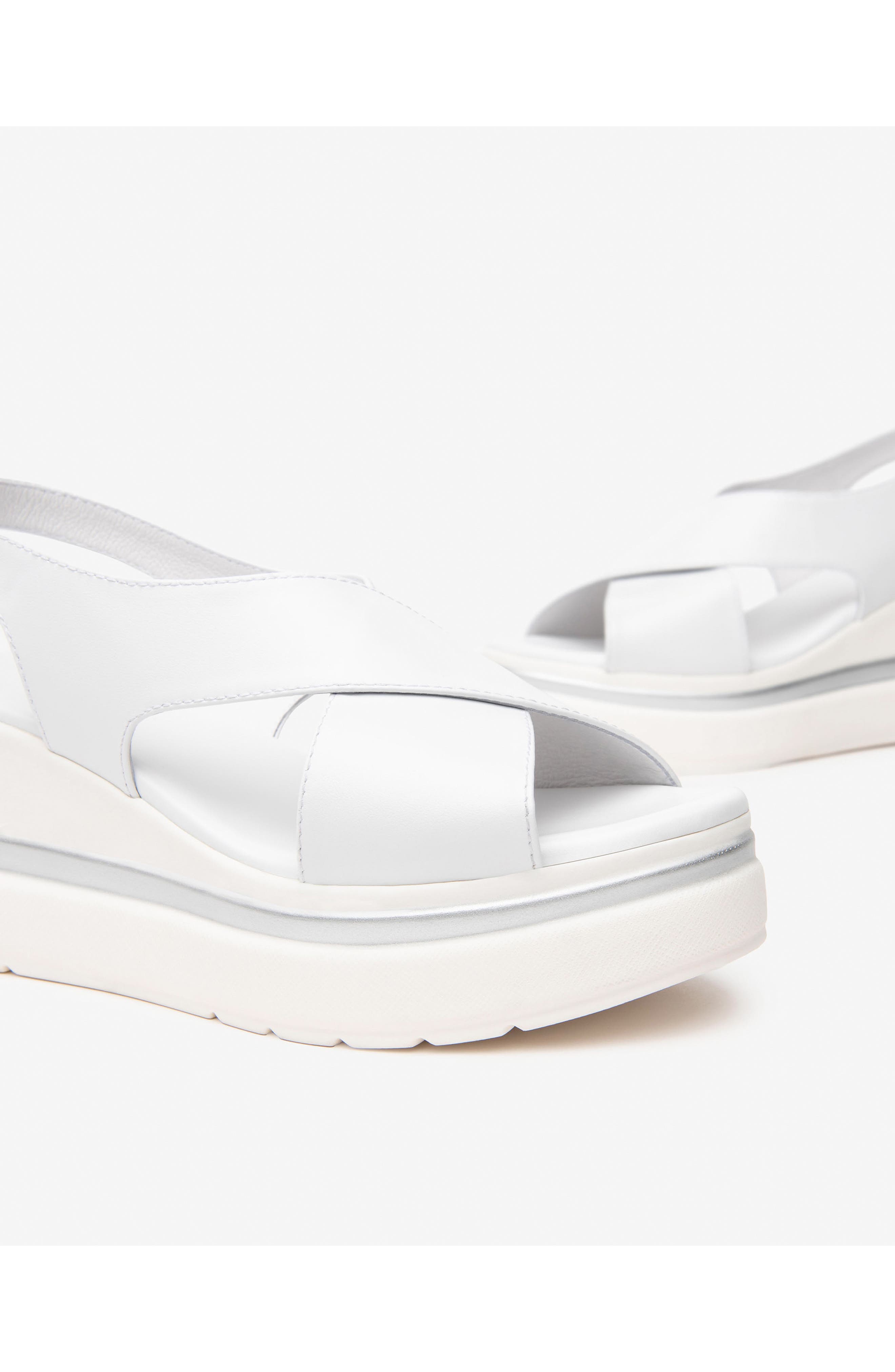 NeroGiardini Slingback Platform Sandal, Alternate, color, White