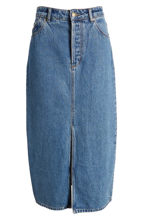Rolla's Chicago Denim Maxi Skirt In Lyocell Blue