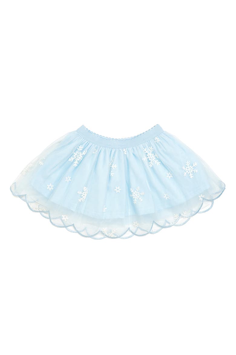 Glitter Snowflake Scalloped Tutu Skirt (toddler, Little Kid & Big Kid), Main, color, Blue