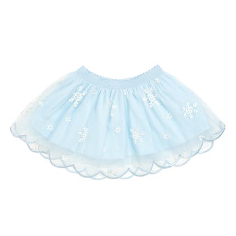 Glitter Snowflake Scalloped Tutu Skirt (baby)