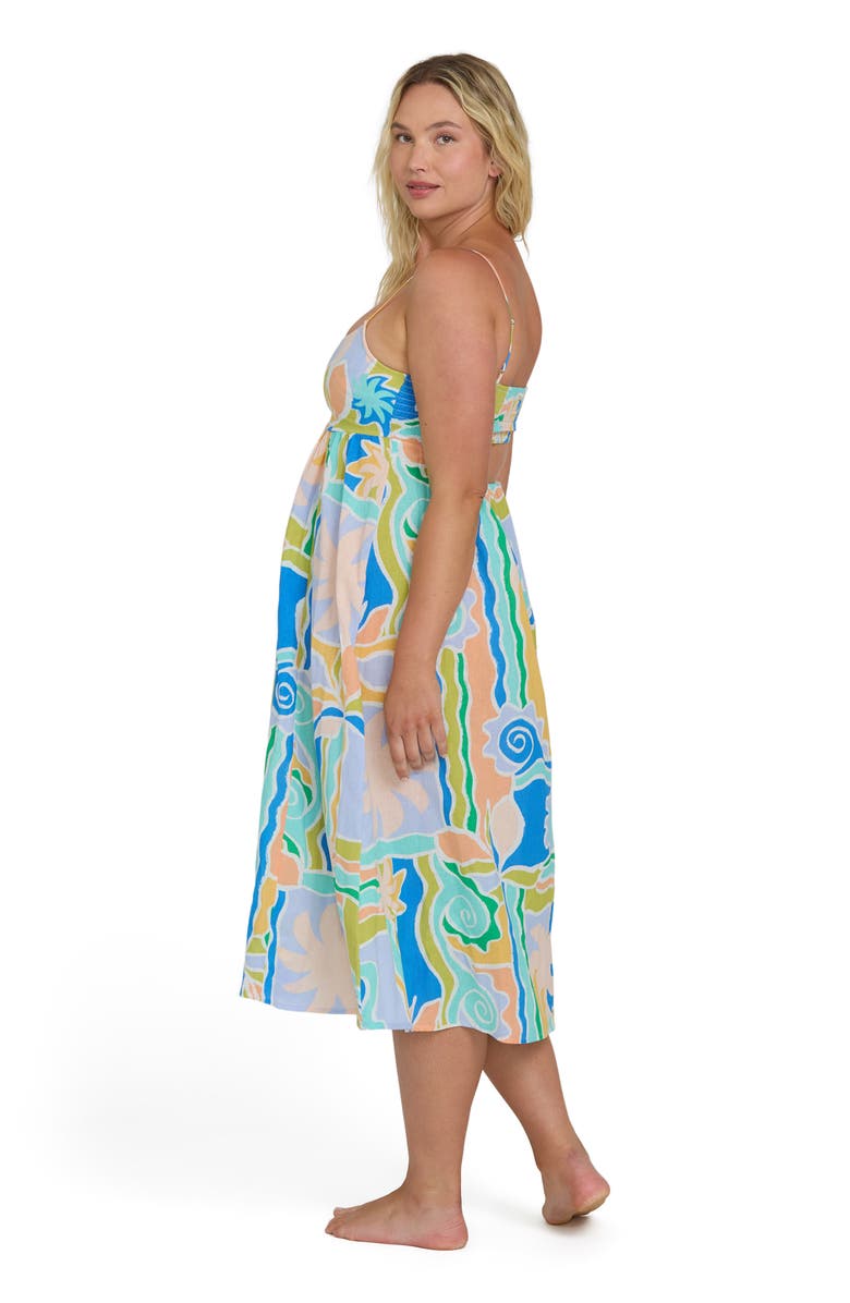 Billabong Island Life Cotton & Linen Midi Sundress, Alternate, color, 
