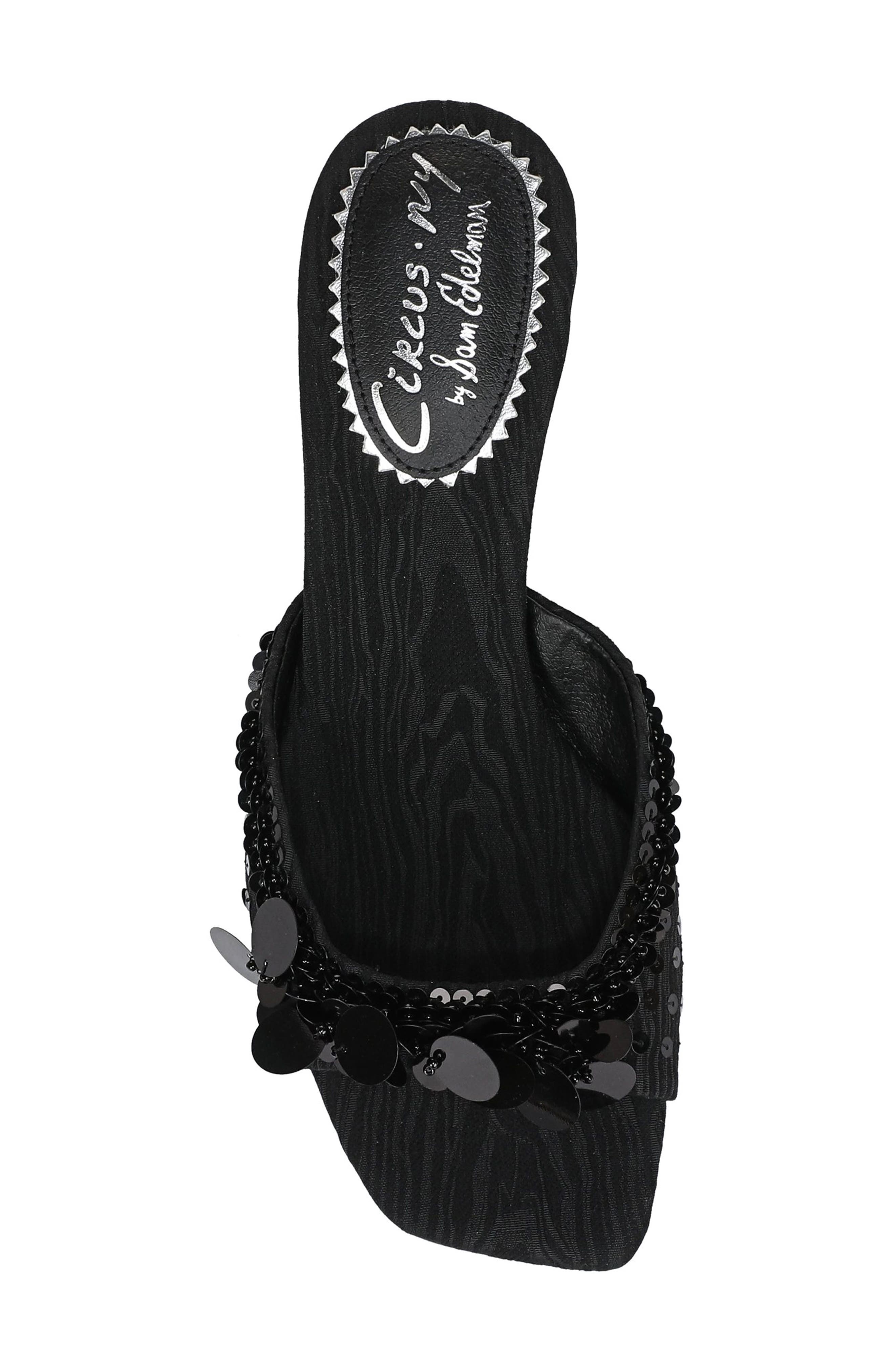 Circus NY by Sam Edelman Juliana Sequin Sandal, Alternate, color, Black