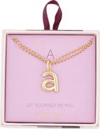 Leith Lowercase Initial Bubble Pendant Necklace