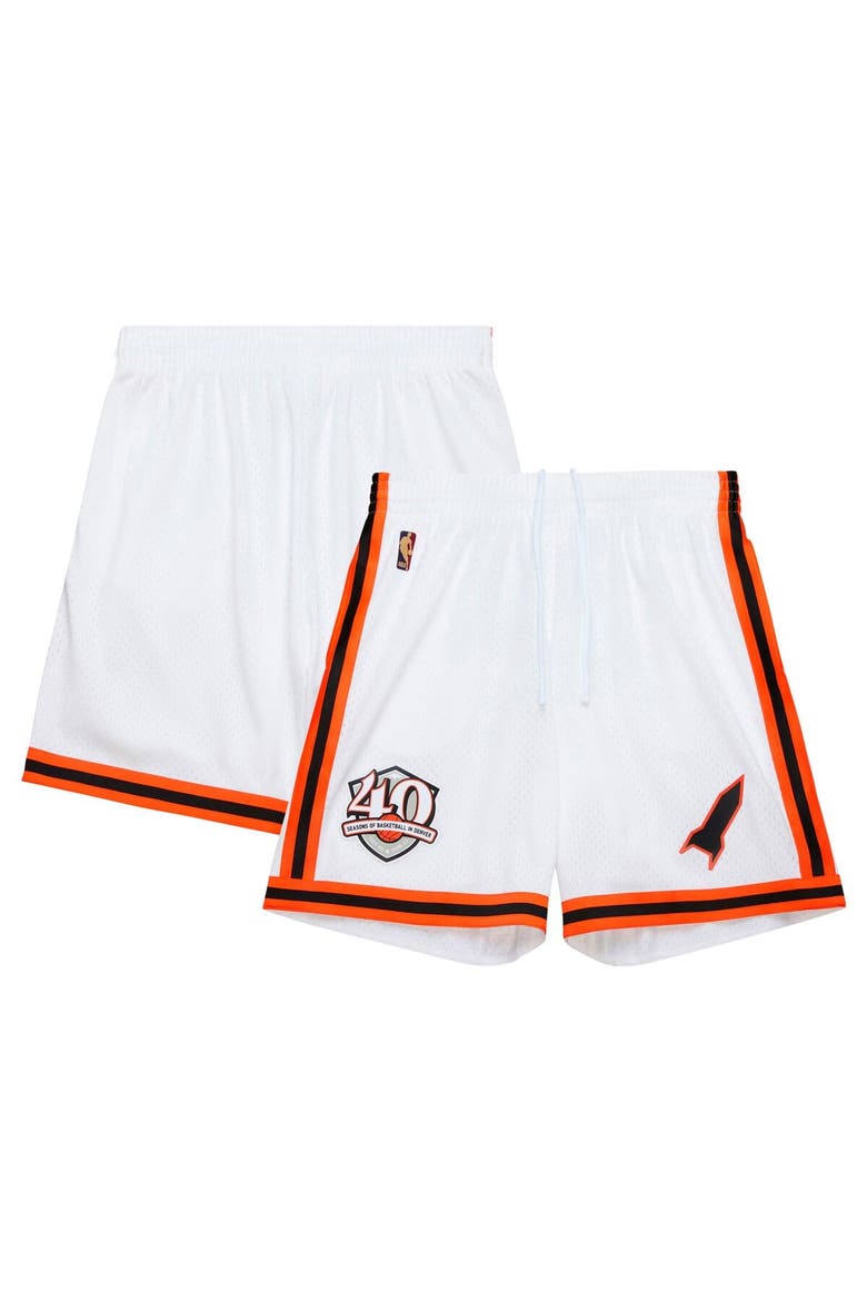 Men's Mitchell & Ness White Denver Nuggets 2006/07 Replica Shorts, Main, color, White