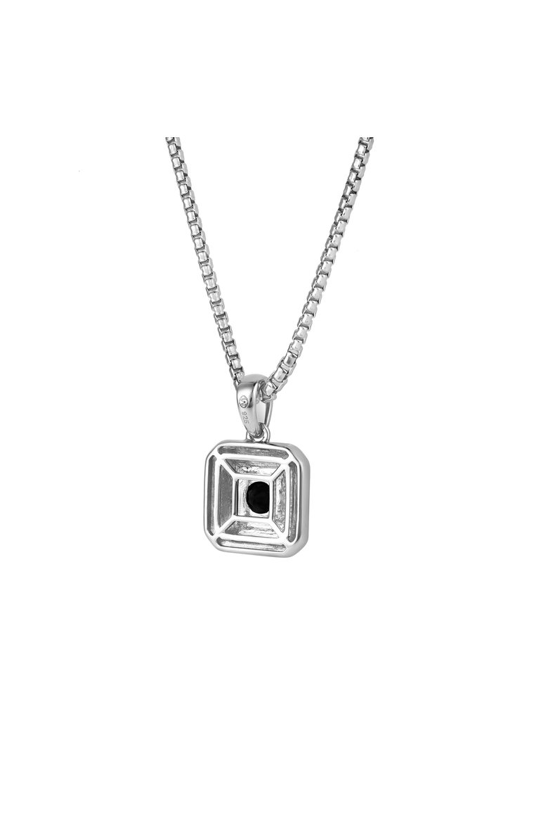 Kuroi 0.45CT Round Black Spinel Pendant 925 Silver, Alternate, color, Sterling Silver