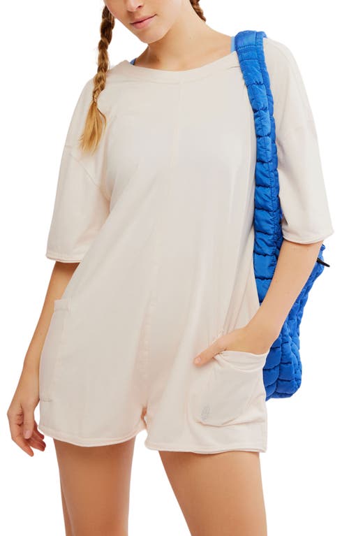 Free People Fp Movement Hot Shot Tee Romper In Neutral