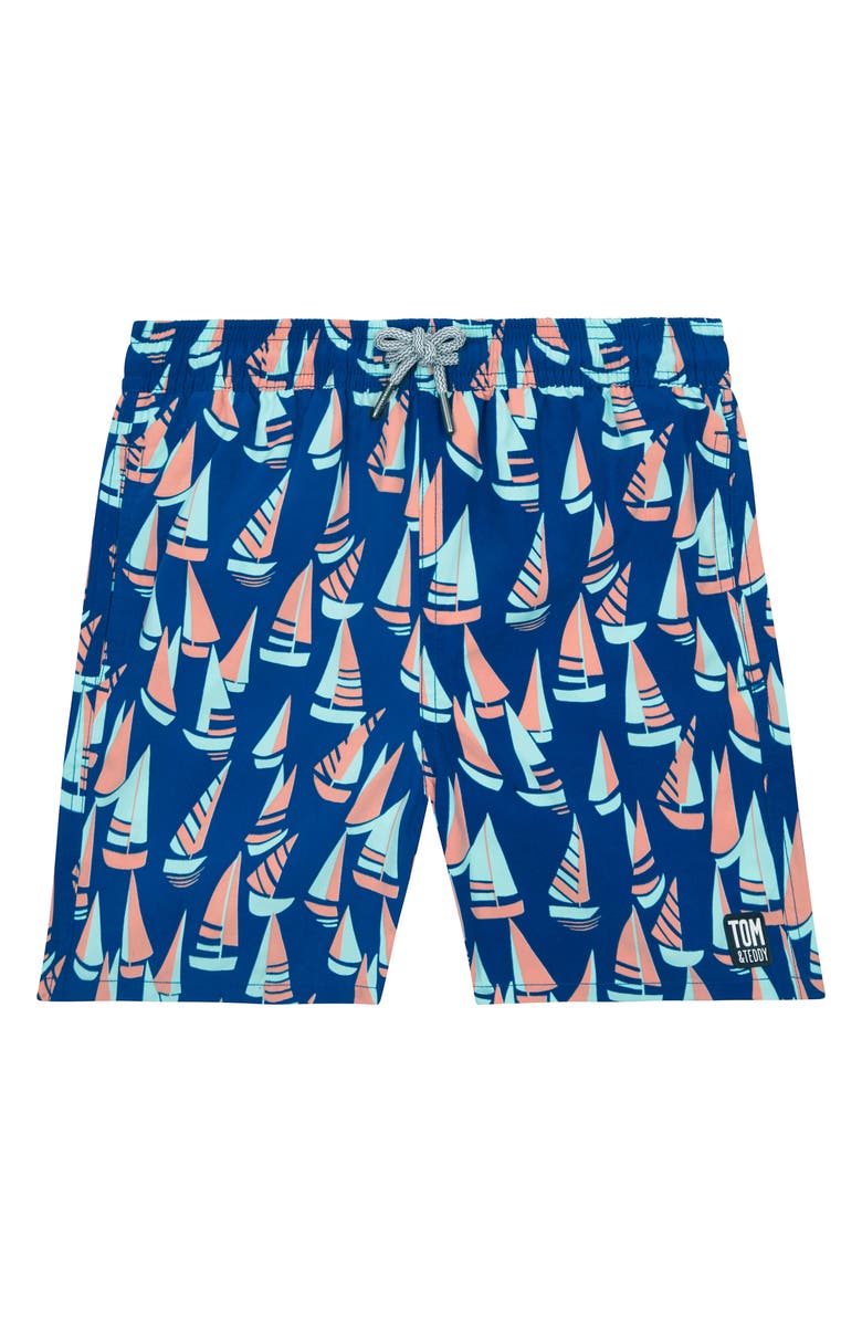Tom & Teddy Kids' Boat Swim Trunks, Main, color, 