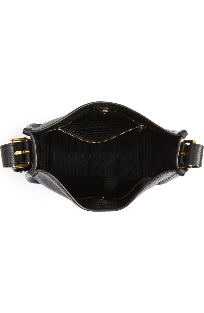 Prada Daino Calfskin Leather Hobo, Alternate, color,