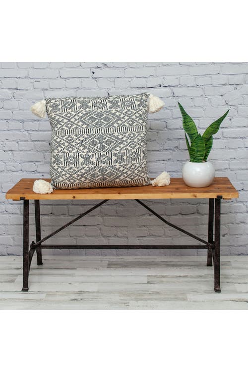 Parkland Collection Toby Transitional Beige/cream Throw Pillow In White