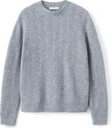 MANGO Metallic Pointelle Cable Knit Sweater