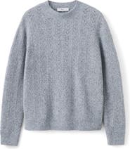 MANGO Metallic Pointelle Cable Knit Sweater