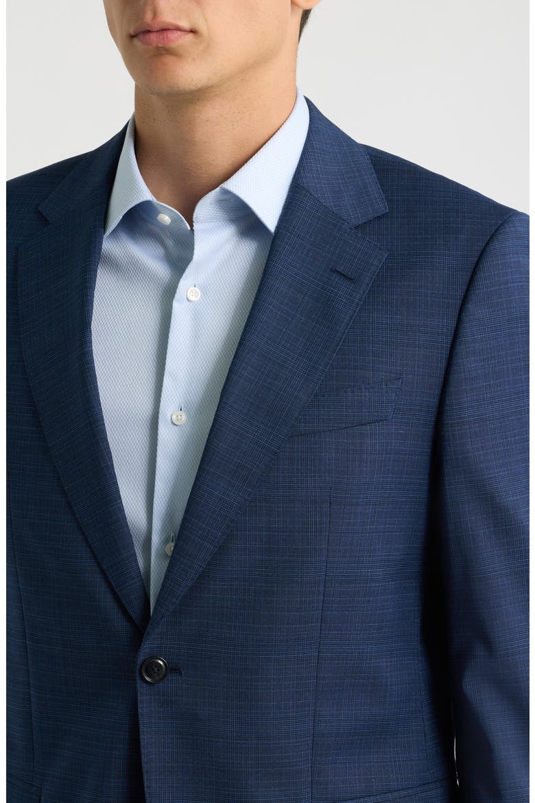 Huge Glen Plaid Wool Blend Suit, Alternate, color, DARK BLUE