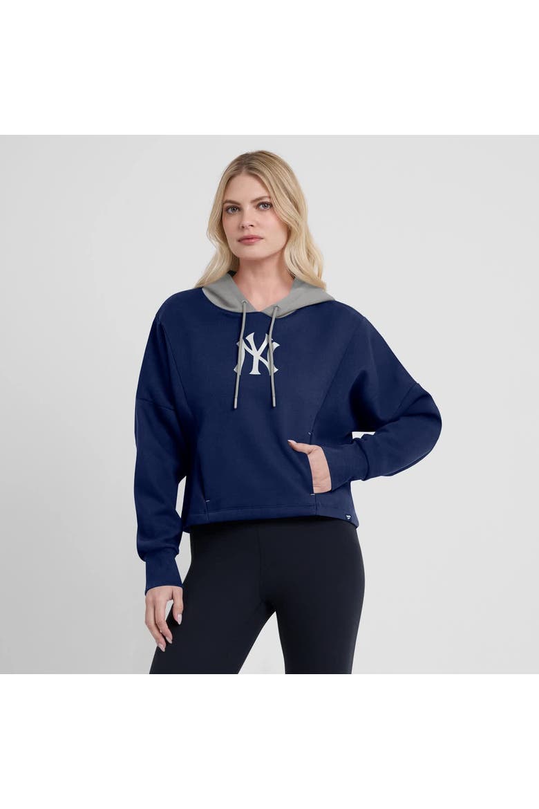 Women's Fanatics Navy New York Yankees Oversized Legacy Favorite Spectator Pullover Hoodie, Alternate, color, Navy