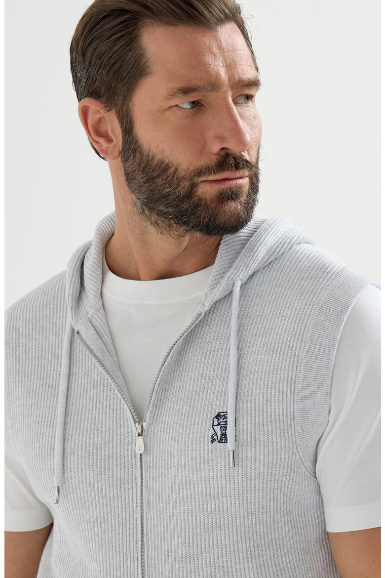 Cotton knit vest, Alternate, color, Fog