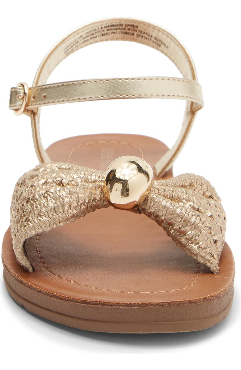 Steve Madden Kids' Tangle Ankle Strap Flat Sandal, Alternate, color, Gold