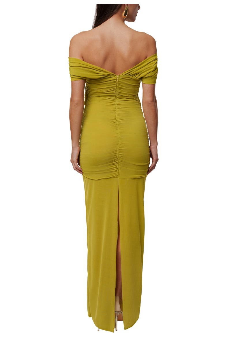 JLUXLABEL Alessandra Off Shoulder Maxi Dress, Alternate, color, Moss