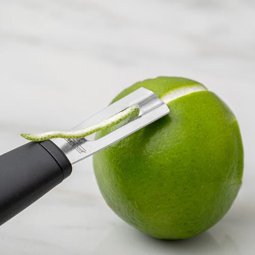 A Bar Above Stainless Steel Channel Knife With Black Handle In Black