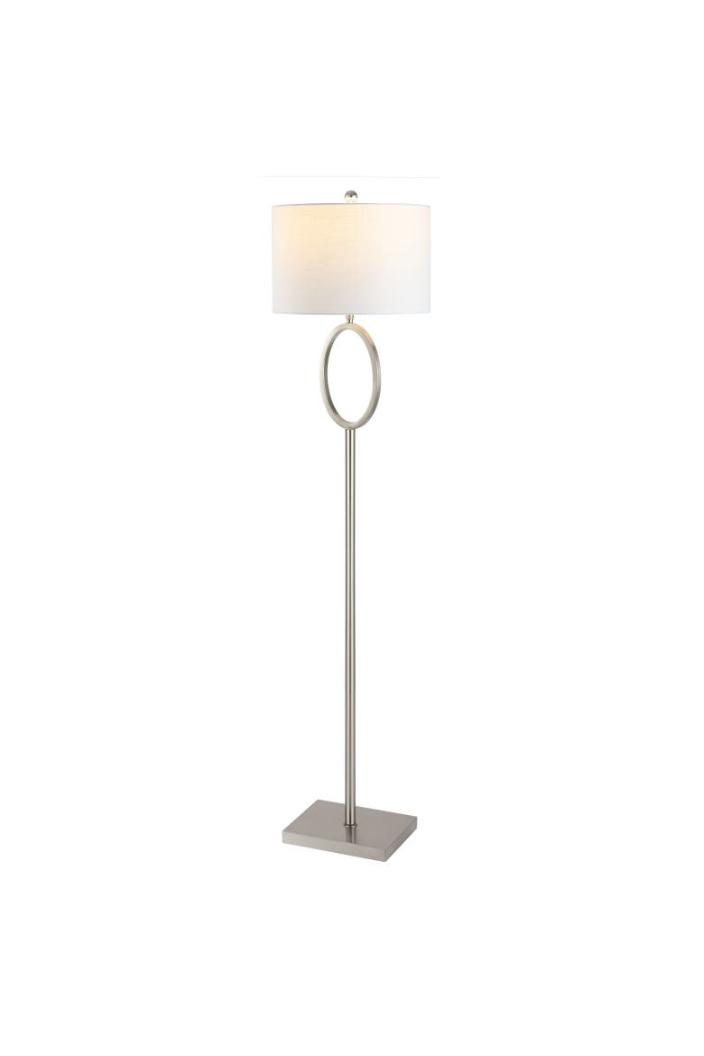 April Metal Modern Contemporary LED Floor Lamp, Alternate, color, Nickel