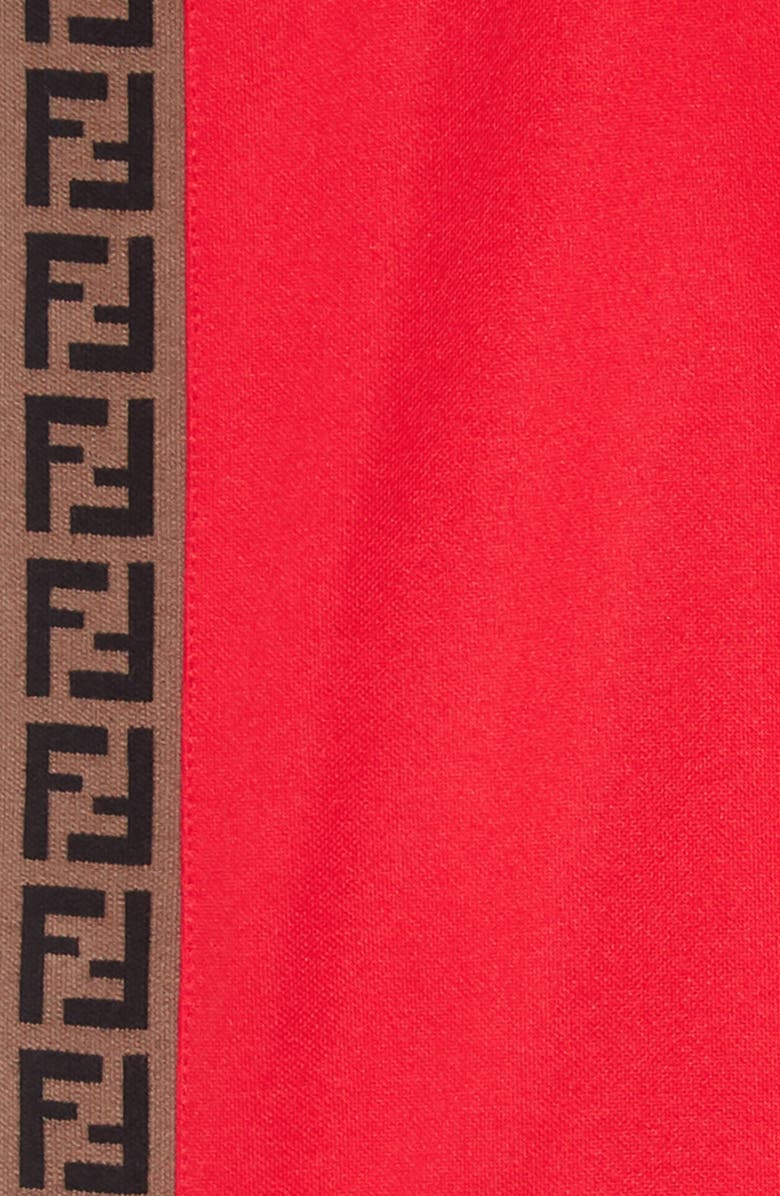 Fendi Logo Detail Snap Outseam Track Pants, Alternate, color, F0qc9 Red