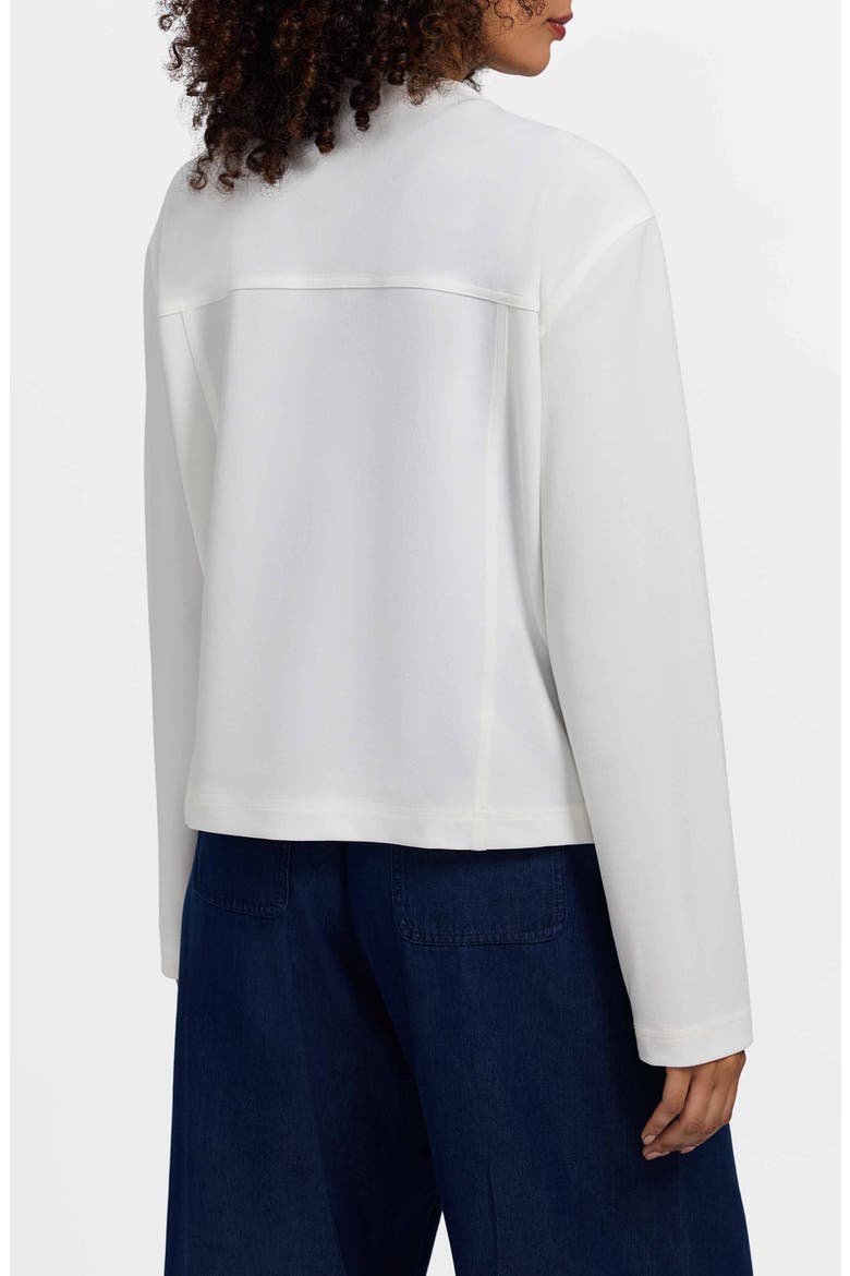 Valerie Crepe Knit Jacket, Alternate, color, ECRU