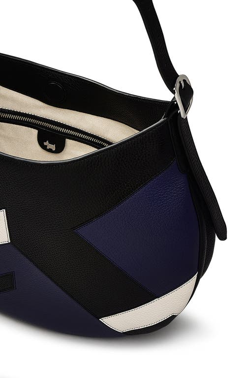 Radley Large Kensington Place Patchwork Shoulder Bag In Black