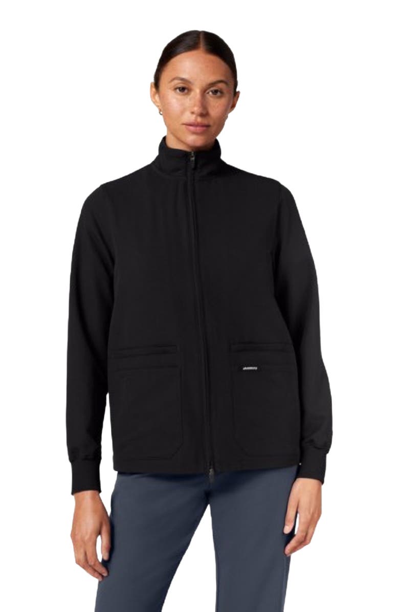 JAANUU Ceri Women's 6-Pocket Classic Scrub Jacket, Alternate, color, Black