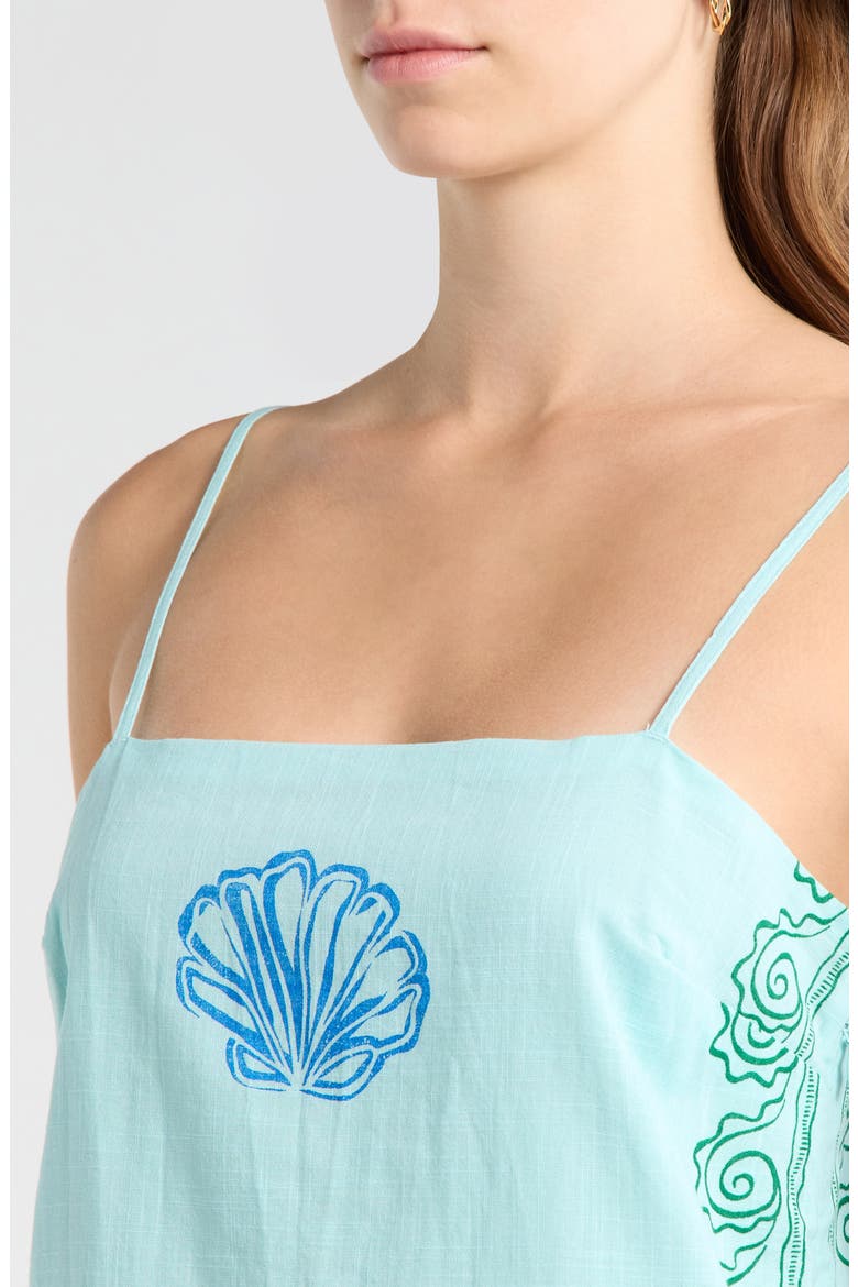 Sunburst Spaghetti Strap Minidress, Alternate, color, POOL BLUE
