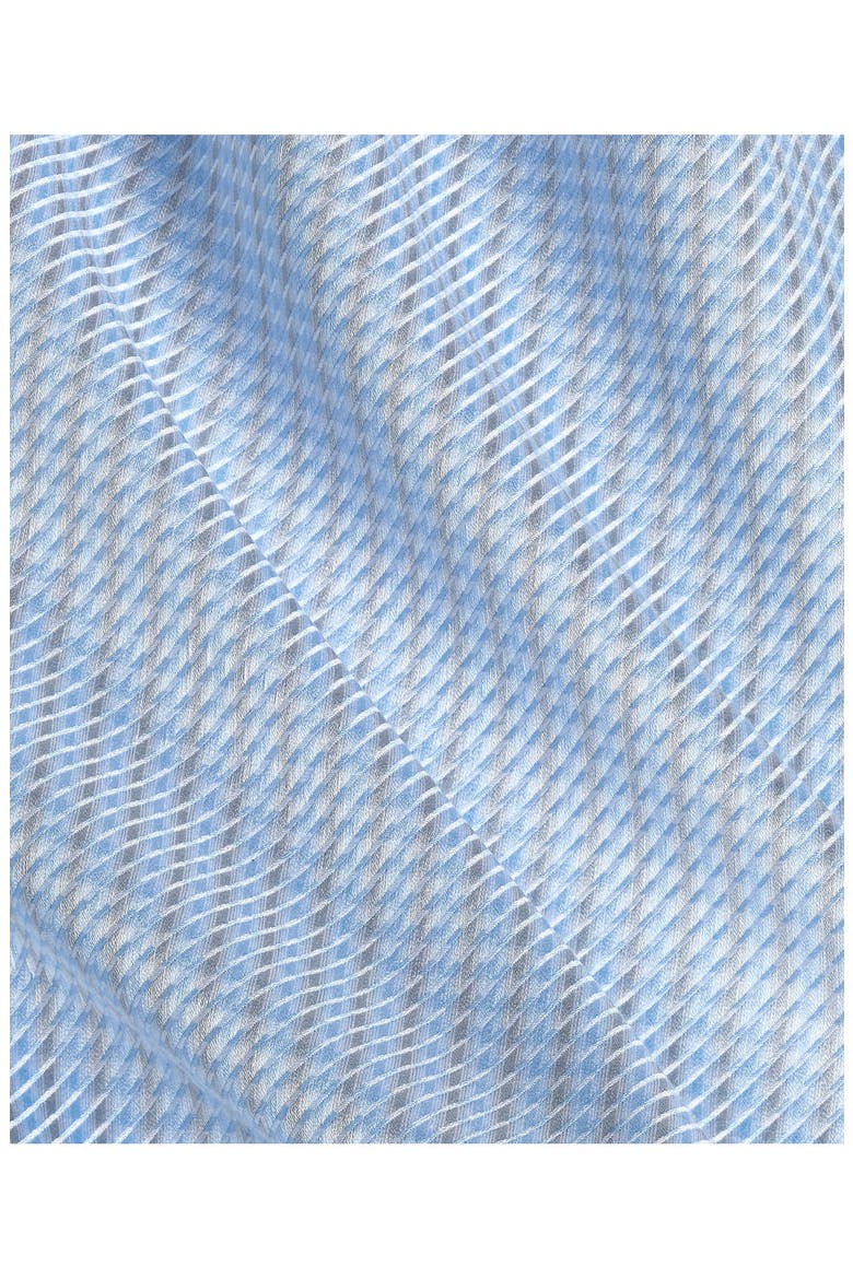 Trim Fit Dobby Stripe Dress Shirt, Alternate, color, SKY/ PEARL