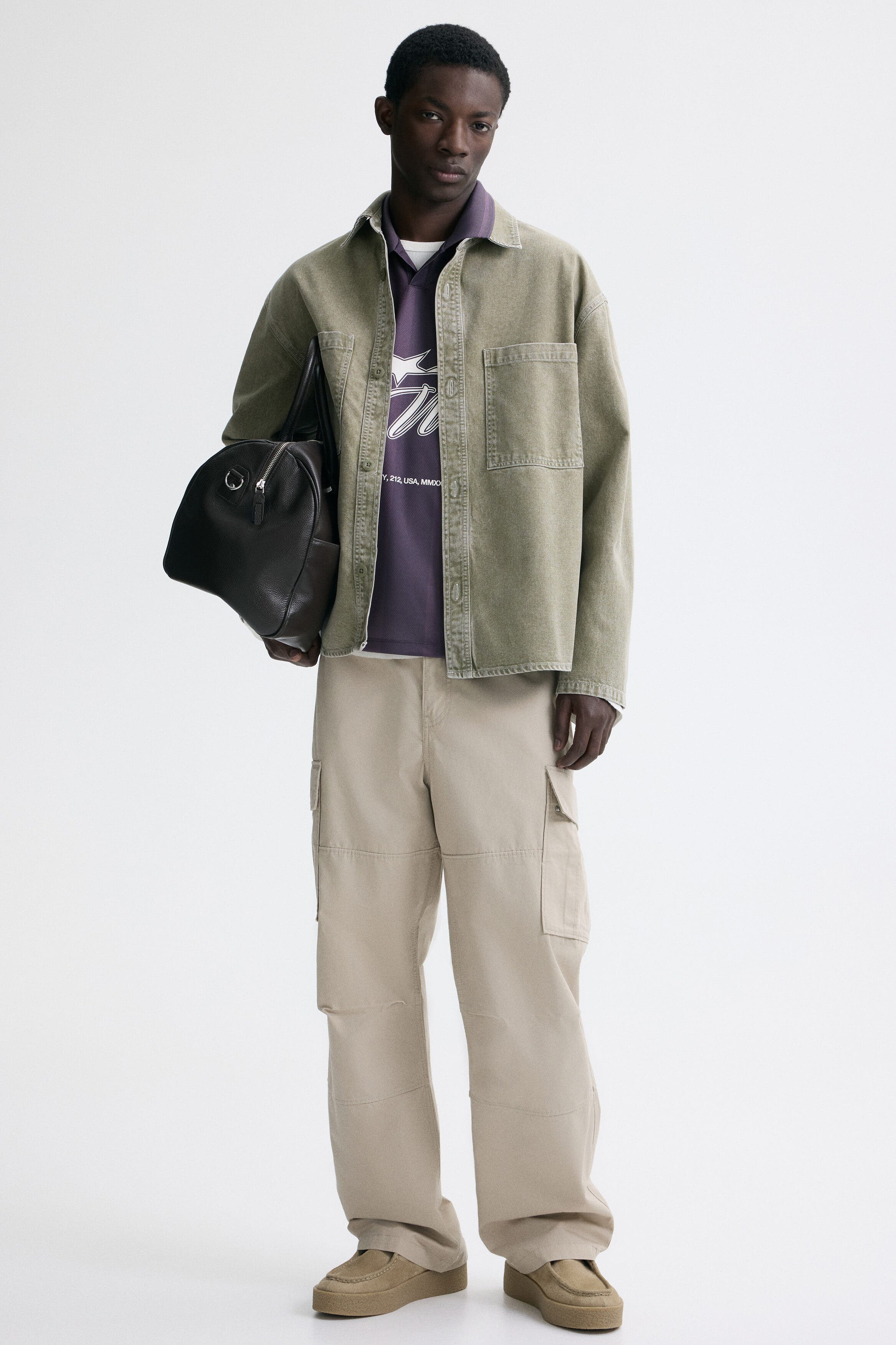 Relaxed Fit Cotton Cargo Trousers - image 4