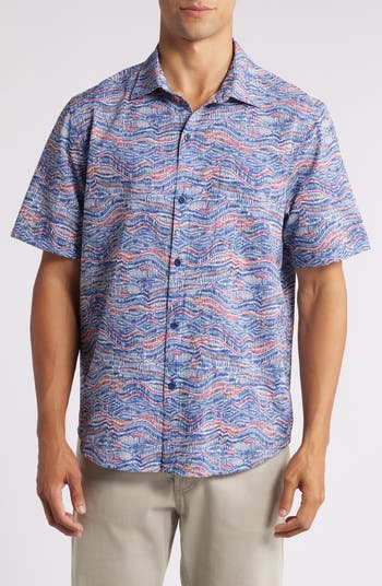 Bahama Coast Monte Rio Geo IslandZone<sup>®</sup> Short Sleeve Button-Up Shirt