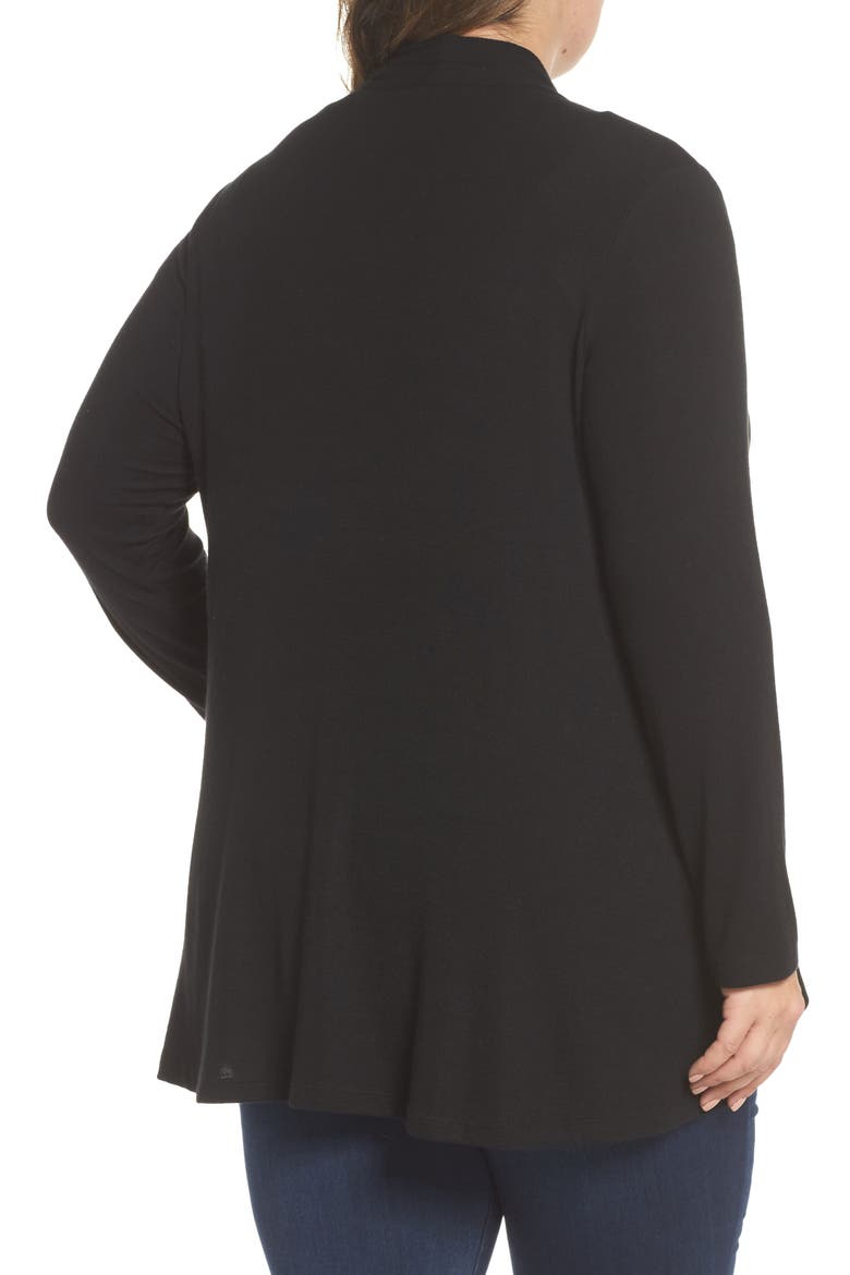 High/Low Cardigan, Alternate, color, BLACK