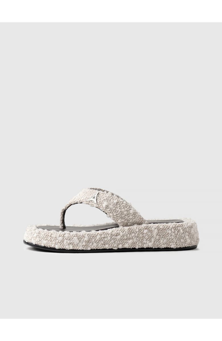 Manière De Voir Rosalie Boucle Flatform Sandals, Alternate, color, Off White/Brown