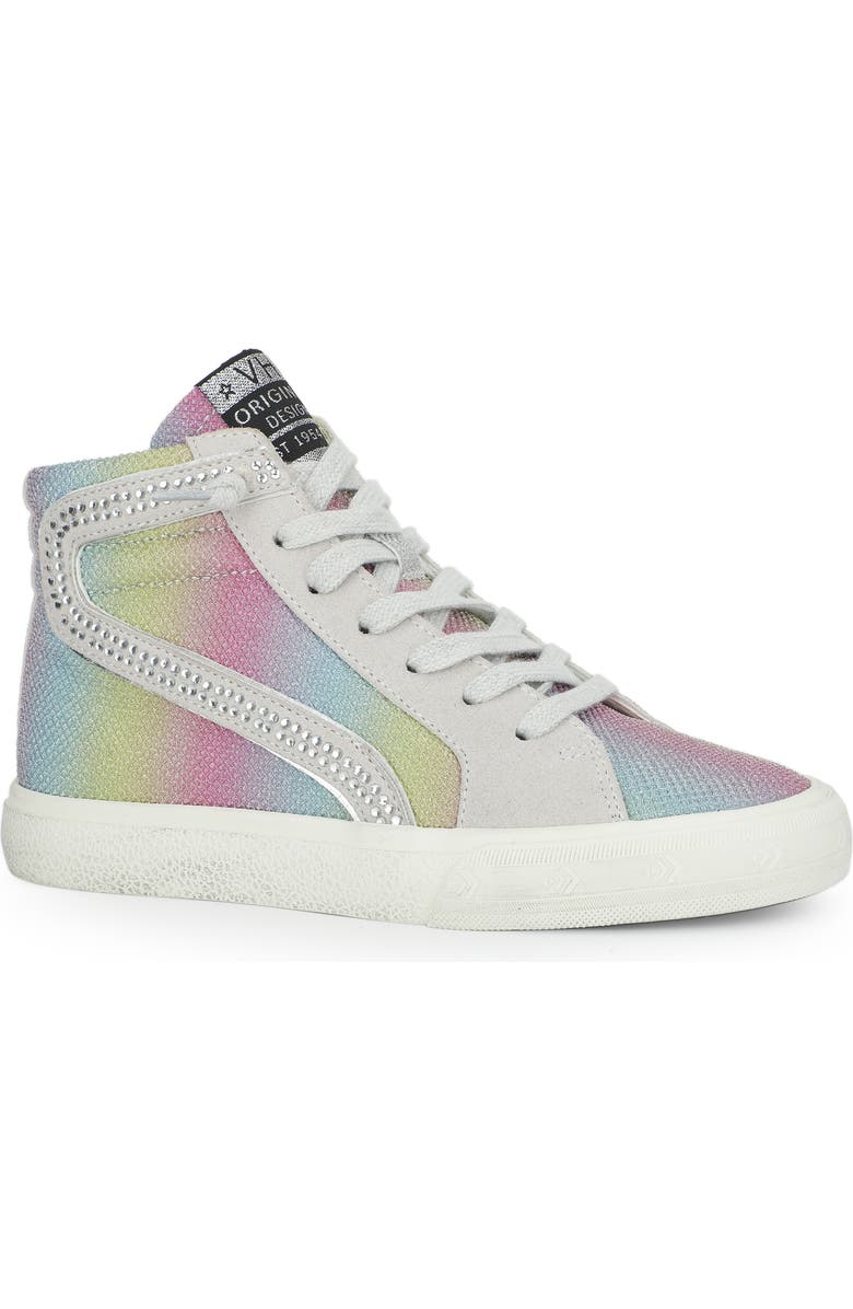 Vintage Havana Kids' Tai Rhinestone Rainbow Sneaker, Main, color, Radiant/Glitter Multi