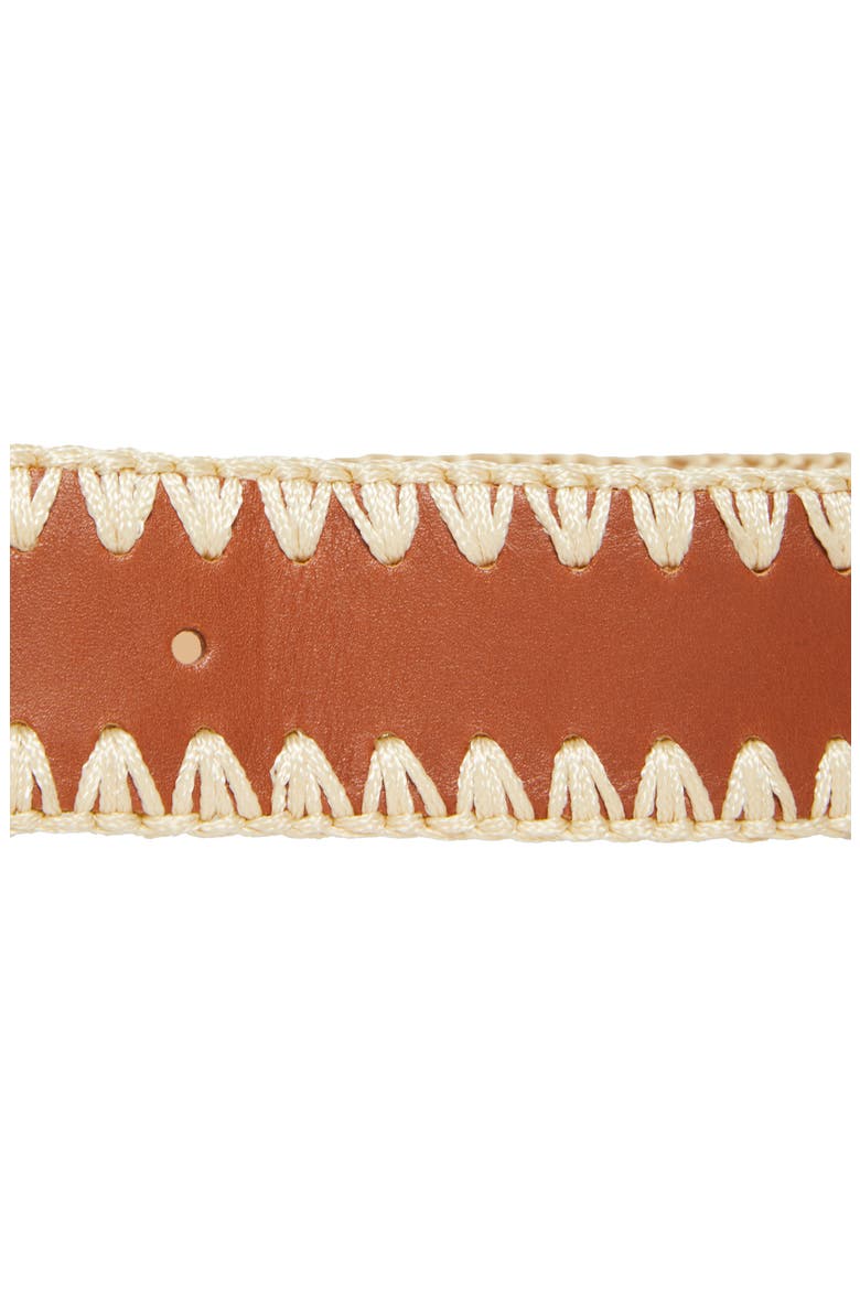 Kaia Leather Belt, Alternate, color, TAN