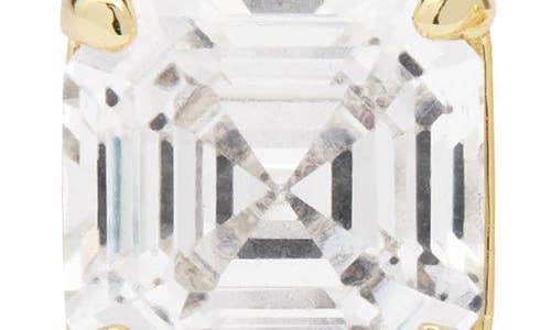 Melinda Maria Queen Cubic Zirconia Stud Earrings In Goldhite