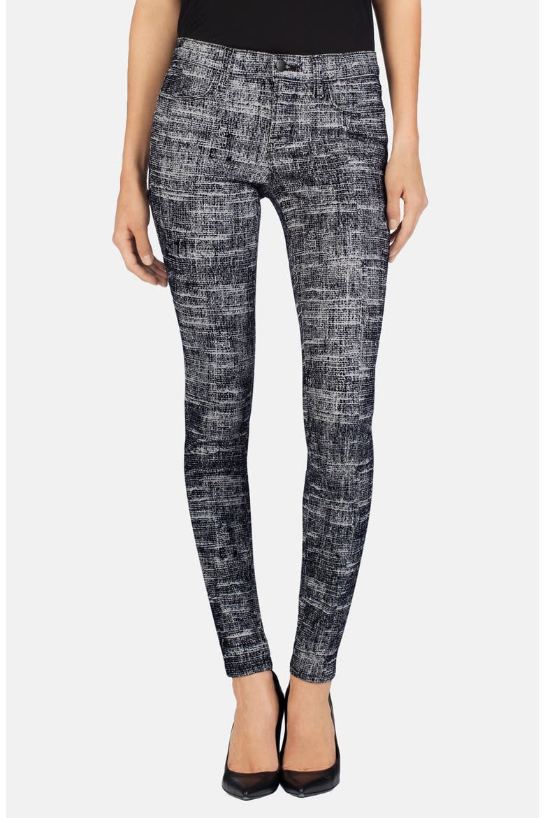 '620' Mid Rise Skinny Jeans, Main, color, FOG STATIC PRINT