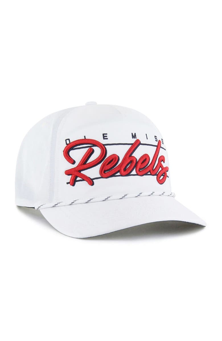 '47 Men's '47 White Ole Miss Rebels Condor Hitch brrr° Adjustable Hat, Alternate, color, 